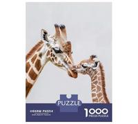 Puzzles 1000 Pièces Giraffe Mother and Baby Puzzle Adulte, Jeu De Réflexion, Analyse Et Logique, Cadeaux De Noël Et d'anniversaire 52x38cm/1000pcs