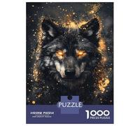 Puzzles 1000 Pièces Golden Eyes Wolf -1 Puzzle Adulte, Jeu De Réflexion, Analyse Et Logique, Cadeaux De Noël Et d'anniversaire 38x26cm/1000pcs