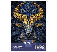 Puzzles 1000 Pièces Golden Ram Mosaic Puzzles pour Adultes - Jeu Manuel - Idées De Détente À La Maison - Cadeaux De Noël Et d'anniversaire 38x26cm/1000pcs