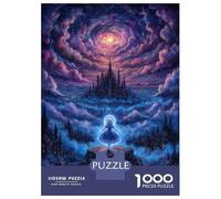 Puzzles 1000 Pièces Graffiti Girl with Umbrella - Urban Street Art Puzzles pour Adultes - Jeu Manuel - Idées De Détente À La Maison - Cadeaux De Noël Et d'anniversaire 70x50cm/1000pcs