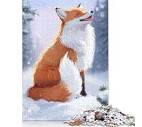 Puzzles 1000 pièces Happy Red Fox Puzzles Puzzles en Bois pour Adultes et Plus de 18 Ans Jeu intellectuel 1000 pièces (75 x 50 cm)