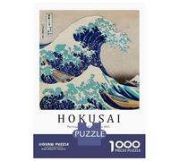 Puzzles 1000 Pièces Hokusais Great Wave Puzzle Adulte, Jeu De Réflexion, Analyse Et Logique, Cadeaux De Noël Et d'anniversaire 38x26cm/1000pcs