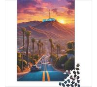 Puzzles 1000 pièces Hollywood Sign Graffiti | Améliorez votre mémoire avec ce jeu stimulant composé de pièces de formes aléatoires qui s'emboîtent parfaitement 38x52cm