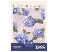 Puzzles 1000 Pièces Hydrangea Sao Paulo Flower Market Puzzle Adulte, Jeu De Réflexion, Analyse Et Logique, Cadeaux De Noël Et d'anniversaire 38x26cm/1000pcs