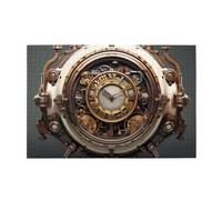Puzzles 1000 pièces Hytter Steampunk Motif horloge éducative intellectuelle Puzzles en bois Puzzles amusants Jeu anti-stress