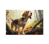 Puzzles 1000 pièces Hytter Tame Beagle Motif éducatif intellectuel en bois Puzzles amusants Jeu anti-stress