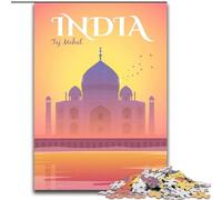 Puzzles 1000 pièces Inde, pour Les 14 Ans et Plus Chaque pièce est Unique - Jeu Amusant et Stimulant pour Toute la Famille Bon Cadeau 50x75cm