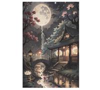 Puzzles 1000 Pièces Japan Style Puzzle pour Adultes Et Enfants, en Bois Jeu ÉduChatif Défi Jouet, Jeu Familial Amusant （78×53cm）