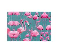 Puzzles 1000 pièces JKIEGOQ A Flocage de Flamants roses Imprimés Puzzles éducatifs intellectuels en bois Puzzles amusants Jeu anti-stress