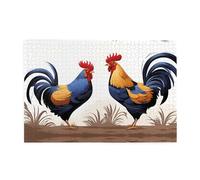 Puzzles 1000 pièces JKIEGOQ coq français imprimés éducatifs intellectuels en bois, puzzles amusants, jeu anti-stress
