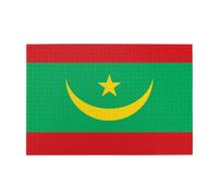 Puzzles 1000 pièces JKIEGOQ Drapeau de la Mauritanie Imprimés Puzzles éducatifs intellectuels en bois Puzzles amusants Jeu anti-stress