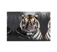 Puzzles 1000 pièces JKIEGOQ Tigre au repos Puzzles éducatifs intellectuels en bois Puzzles amusants Jeu anti-stress