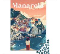 Puzzles 1000 pièces Journey to Manarola | Défi éducatif difficile et ardu Renforcer l'amour entre les couples 50x75cm