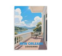 Puzzles 1000 Pièces，La Nouvelle-Orléans Louisiane，Enfants Jouet Cadeau Éducatif Intellectuel Décompression Fun Famille Jeu/Halloween Noël Puzzle Cadeau（38x26cm）-HM89