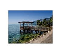 Puzzles 1000 Pièces，LAC DE Garde Promenade au Bord du lac de Garde，Puzzles 1000 Pièces - Jeux Éducatifs Jouets Joli Cadeau Assemblage De Puzzles pour Adultes（50x70cm）-G17