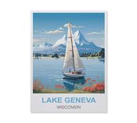 Puzzles 1000 Pièces,Lac Geneva Wisconsin,Éducatif Intellectuel Décompressant Jouet Puzzles Amusant Jeu De Famille pour Enfants Adultes(50x70cm)-EQ61