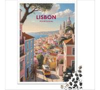 Puzzles 1000 pièces Lisbonne | Jeu intellectuel stimulant et difficile à offrir en cadeau aux amis et à la famille 50x75cm