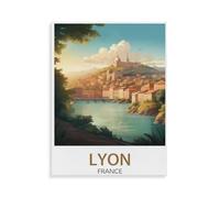 Puzzles 1000 Pièces，Lyon France Lac, Coucher de Soleil，Puzzle pour Adultes 1000 Pièces Game Jeu De Puzzle Stimulant/Noël des Vacances（50x70cm）-O56