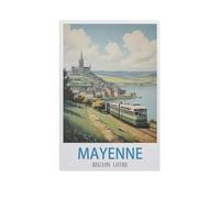 Puzzles 1000 Pièces，Mayenne, région Loire，Puzzle pour Adultes 1000 Pièces Game Jeu De Puzzle Stimulant/Noël des Vacances（50x70cm）-M16