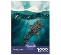 Puzzles 1000 Pièces Metallic Whale Shark Puzzles pour Adultes Jeux Relaxants Défi Difficile Activités Amusantes À La Maison, 38x26cm/1000pcs