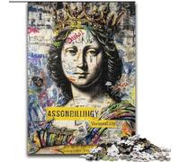 Puzzles 1000 pièces Mona Lisa Graffiti Puzzles 1000 pièces Jeu interactif Familial, Cadeau Casse-tête, Jouet éducatif (Taille 26x38cm)