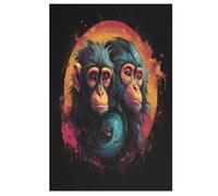 Puzzles 1000 Pièces Monkey Puzzle pour Adultes Et Enfants, en Bois Jeu ÉduChatif Défi Jouet, Jeu Familial Amusant （78×53cm）