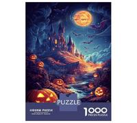 Puzzles 1000 Pièces Moonlit Castle Halloween -1 Puzzle Adulte, Jeu De Réflexion, Analyse Et Logique, Cadeaux De Noël Et d'anniversaire 38x26cm/1000pcs