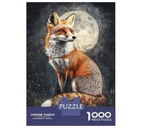 Puzzles 1000 Pièces Moonlit Fox -13 Puzzle Adulte, Jeu De Réflexion, Analyse Et Logique, Cadeaux De Noël Et d'anniversaire 52x38cm/1000pcs