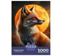 Puzzles 1000 Pièces Moonlit Fox Glow Puzzle Adulte, Jeu De Réflexion, Analyse Et Logique, Cadeaux De Noël Et d'anniversaire 52x38cm/1000pcs