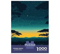 Puzzles 1000 Pièces Nairobi National Park Night Sky Puzzle pour Adolescents Améliore La Mémoire Difficile Et Stimulant Casse-tête Jeux De Réflexion en Famille 38x26cm/1000pcs