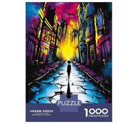 Puzzles 1000 Pièces Neon City Shadows - Surreal Urban Dreamscape Art Puzzle Adulte, Jeu De Réflexion, Analyse Et Logique, Cadeaux De Noël Et d'anniversaire 70x50cm/1000pcs