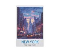 Puzzles 1000 Pièces，New York, État de New York，Éducatif Intellectuel Décompressant Jouet Puzzles Amusant Jeu De Famille pour Enfants Adultes（50x70cm）-FY99