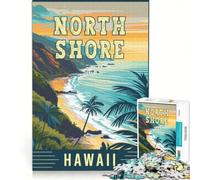 Puzzles 1000 pièces North Shore in Hawaii | Défi difficile chaque pièce est unique et s'emboîte parfaitement Pièces de formes aléatoires 75x50cm
