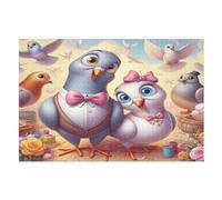 Puzzles 1000 Pièces Oiseau Mignon Puzzle pour Adultes Et EnfFourmis, en Bois Jeu Éducatif Défi Jouet, Jeu Familial AmusFourmi （75×50cm）