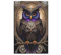 Puzzles 1000 Pièces Owl Puzzle pour Adultes Et Enfants, en Bois Jeu ÉduChatif Défi Jouet, Jeu Familial Amusant （78×53cm）