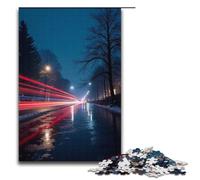 Puzzles 1000 pièces Paysage d'autoroute Puzzles pour Adultes Puzzle en Bois Jeux familiaux 1000 PCS (38x26cm)
