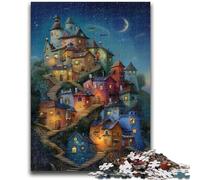 Puzzles 1000 pièces Paysage Urbain fantaisiste pour Adultes et Adolescents, Difficiles à réaliser mais Amusants et Humoristiques Cadeau d'anniversaire, Cadeaux, décoration Murale 50x75cm