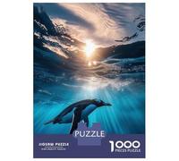 Puzzles 1000 Pièces Penguin Underwater Puzzle Adulte, Jeu De Réflexion, Analyse Et Logique, Cadeaux De Noël Et d'anniversaire 52x38cm/1000pcs