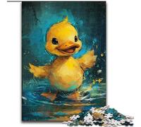 Puzzles 1000 pièces Petit Canard Jaune Mignon Puzzles 1000 pièces pour Adultes Jeu d'activités familiales pour Adolescents, Casse-tête Stimulant (Taille 26x38cm)