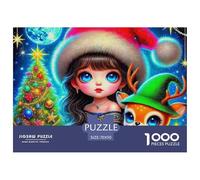 Puzzles 1000 Pièces Petit cerf mignonPuzzle Adulte Puzzle De Qualité Supérieure Christmas Le Cadeau Parfait pour La Famille Et Les Amis Adultes Enfants 70x50cm/1000pcs