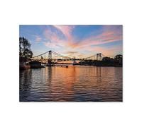 Puzzles 1000 Pièces，Pont Kaiser Guillaume au Coucher du Soleil，Affiche Mur Art pour Cadeaux Adultes Enfants Jeux Jouets Éducatifs（38x26cm）-F29