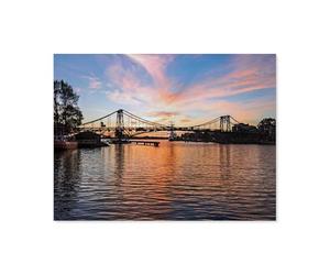 Puzzles 1000 Pièces，Pont Kaiser Guillaume au Coucher du Soleil，Affiche Mur Art pour Cadeaux Adultes Enfants Jeux Jouets Éducatifs（75x50cm）-F29