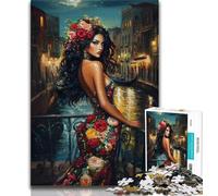 Puzzles 1000 pièces pour Adolescentes, Jolie Fille, Jeux Amusants en Famille, activités à la Maison, Cadeau d'anniversaire, Cadeaux de Voyage (75x50cm)
