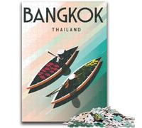 Puzzles 1000 pièces pour Adolescents à Bangkok, Thaïlande Puzzles pour Adolescents Jeu Stimulant, idéal comme Cadeau pour Toute la Famille (50x75cm)