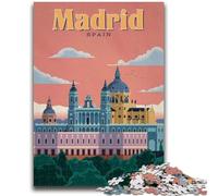 Puzzles 1000 pièces pour Adolescents à Madrid. Un défi à relever, mais Amusant et Humoristique. Cadeau d'anniversaire, Cadeaux, décoration Murale (Taille 38x26cm).