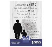 Puzzles 1000 Pièces pour Adolescents A Prayer for My Dad Puzzles pour Adultes Jeux Relaxants Assemblage De Motifs Cadeau d'anniversaire, Cadeaux, 38x26cm/1000pcs