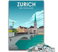 Puzzles 1000 pièces pour Adolescents à Zurich, Suisse Puzzles artistiques pour Adolescents Un Jeu Stimulant, idéal comme Cadeau pour Toute la Famille (50x75cm)