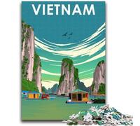 Puzzles 1000 pièces pour Adolescents, Affiche du Pays du Vietnam, Jouet éducatif et éducatif, idéal comme Cadeau pour Toute la Famille (Taille 38x26cm)