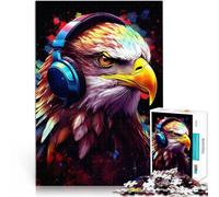 Puzzles 1000 pièces pour Adolescents Aigle avec Casque Jouets éducatifs d'apprentissage Renforcer l'amour Entre Les Couples 50x70cm