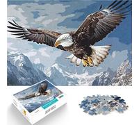 Puzzles 1000 pièces pour Adolescents Aigle Vintage Réduction du Stress intéressante Décoration Murale, Cadeaux Uniques pour Anniversaire et Noël 52x38cm